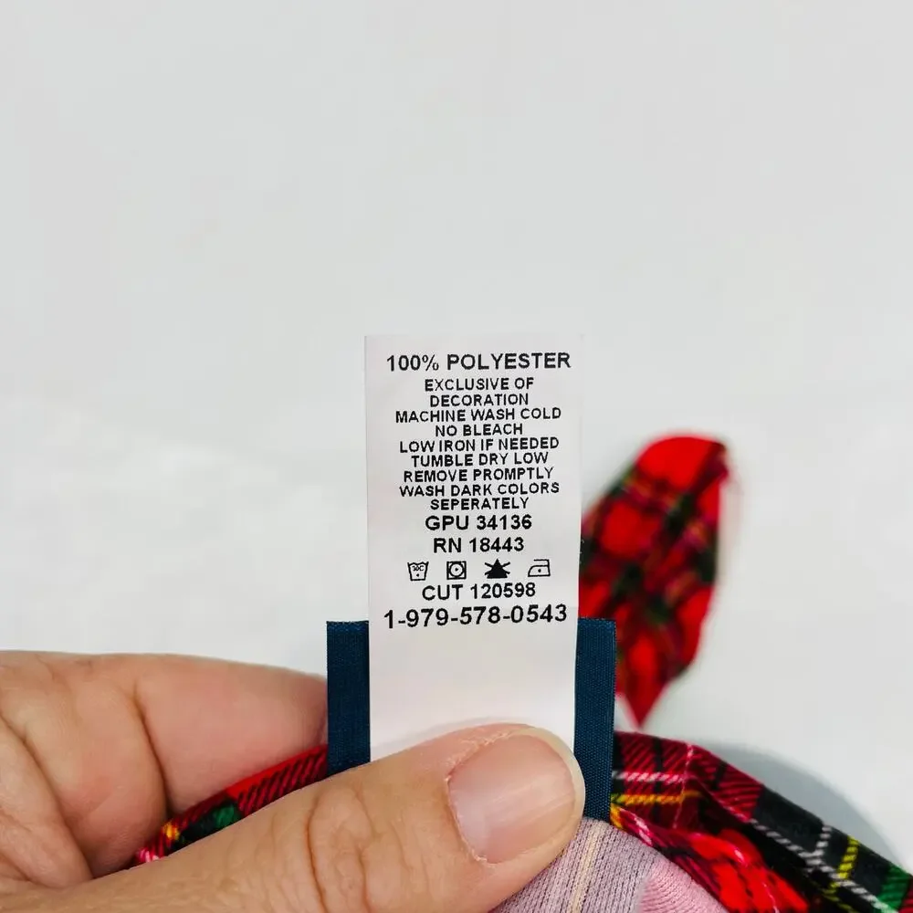 NWT Tom & Jerry 18M Red Plaid Footie Pjs